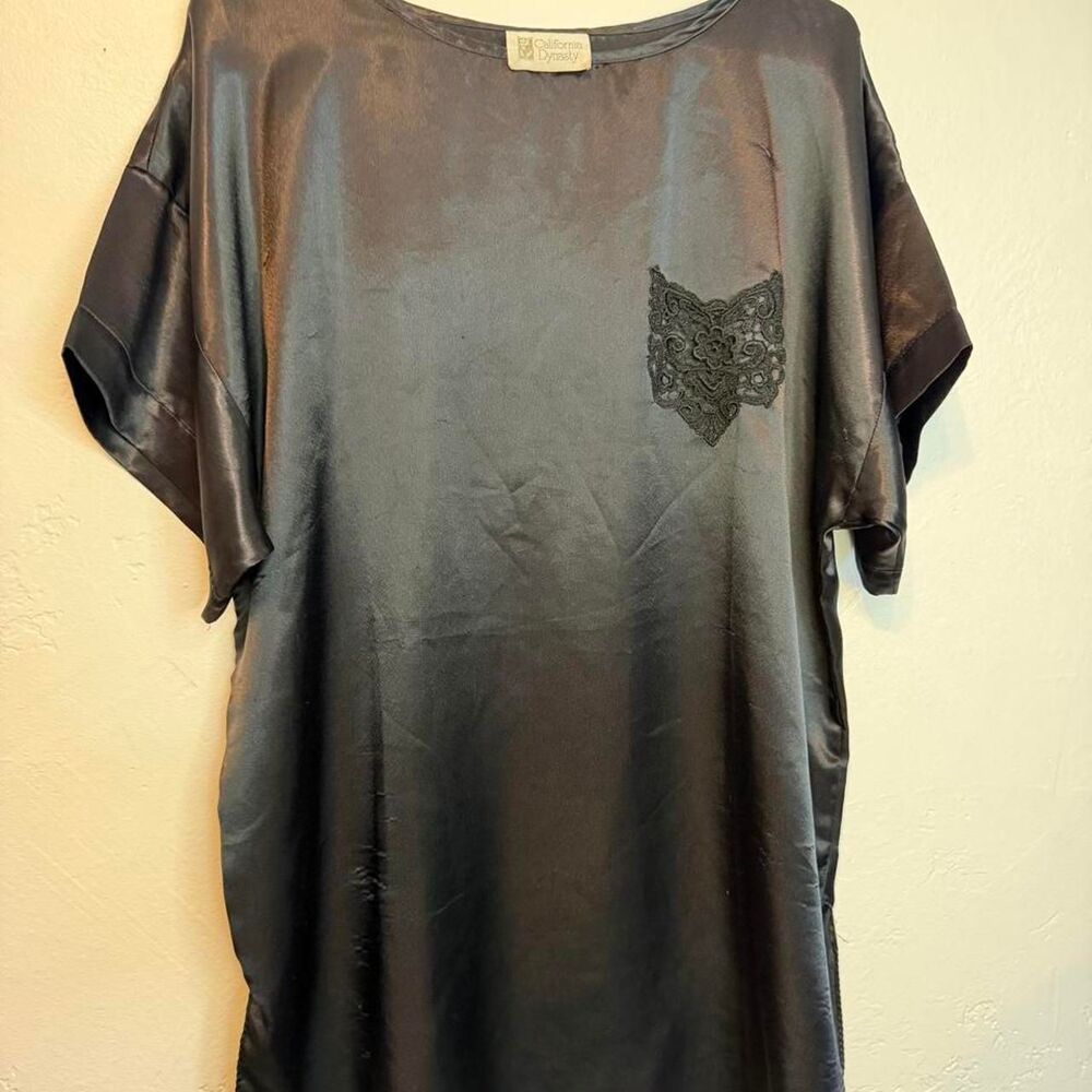 California-dynasty Women's Black and Grey Blouse